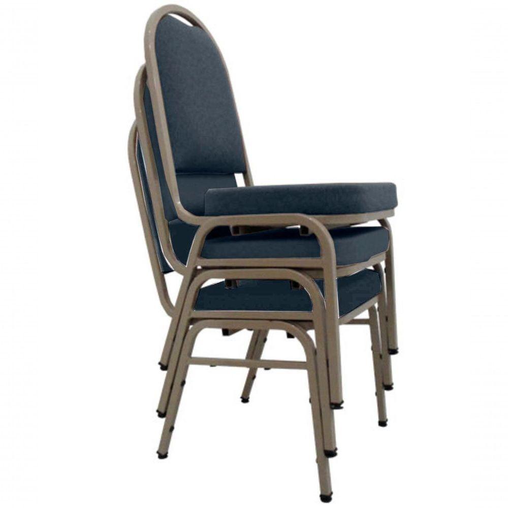 03 Cadeiras Para Hotel E Auditório Linha Hotel Cinza - 1