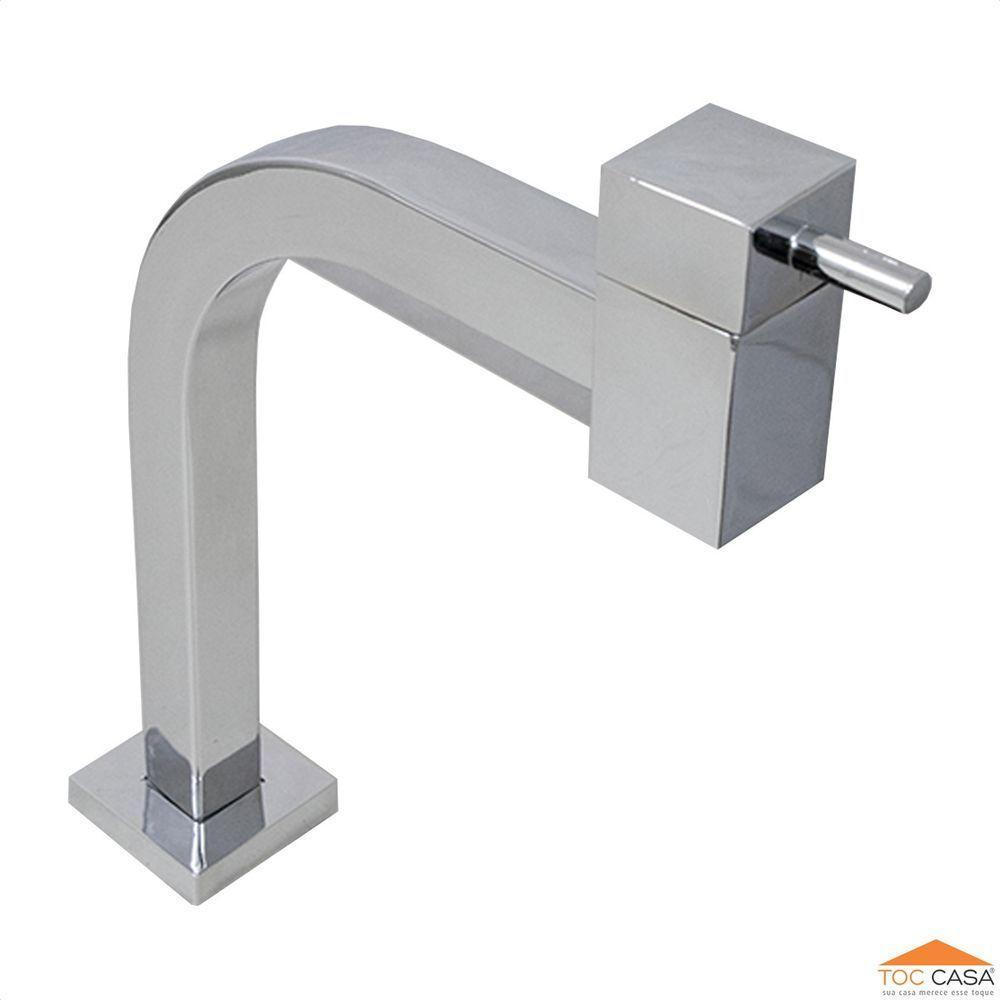 Torneira De Cuba Quadrada Link 90° Baixa Mesa Cromada 1199 - 4