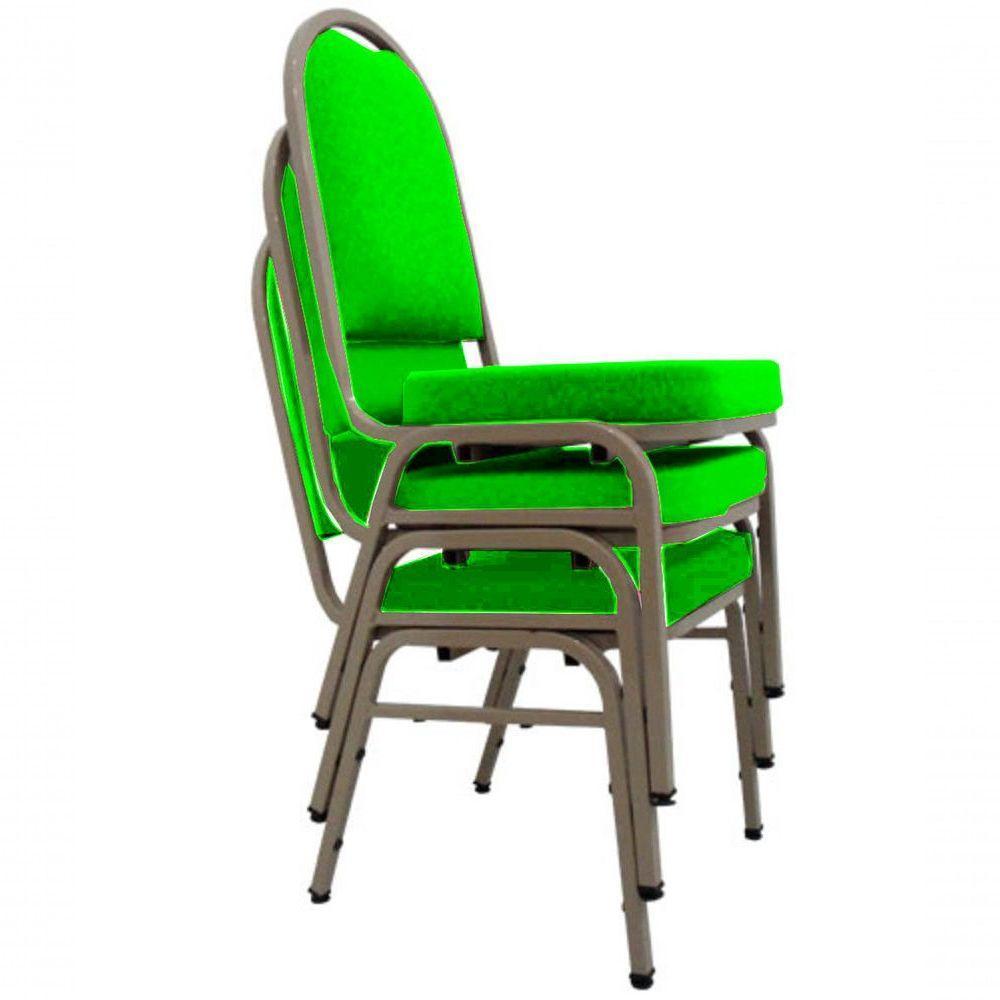 03 Cadeiras Para Hotel E Auditório Linha Hotel Verde - 1