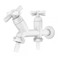 Torneira Cross 1/2-3/4 Branca Tigre - 1