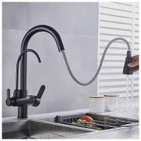 Torneira Preta Monocomando Luxo 360 Filtro Extensível Quente