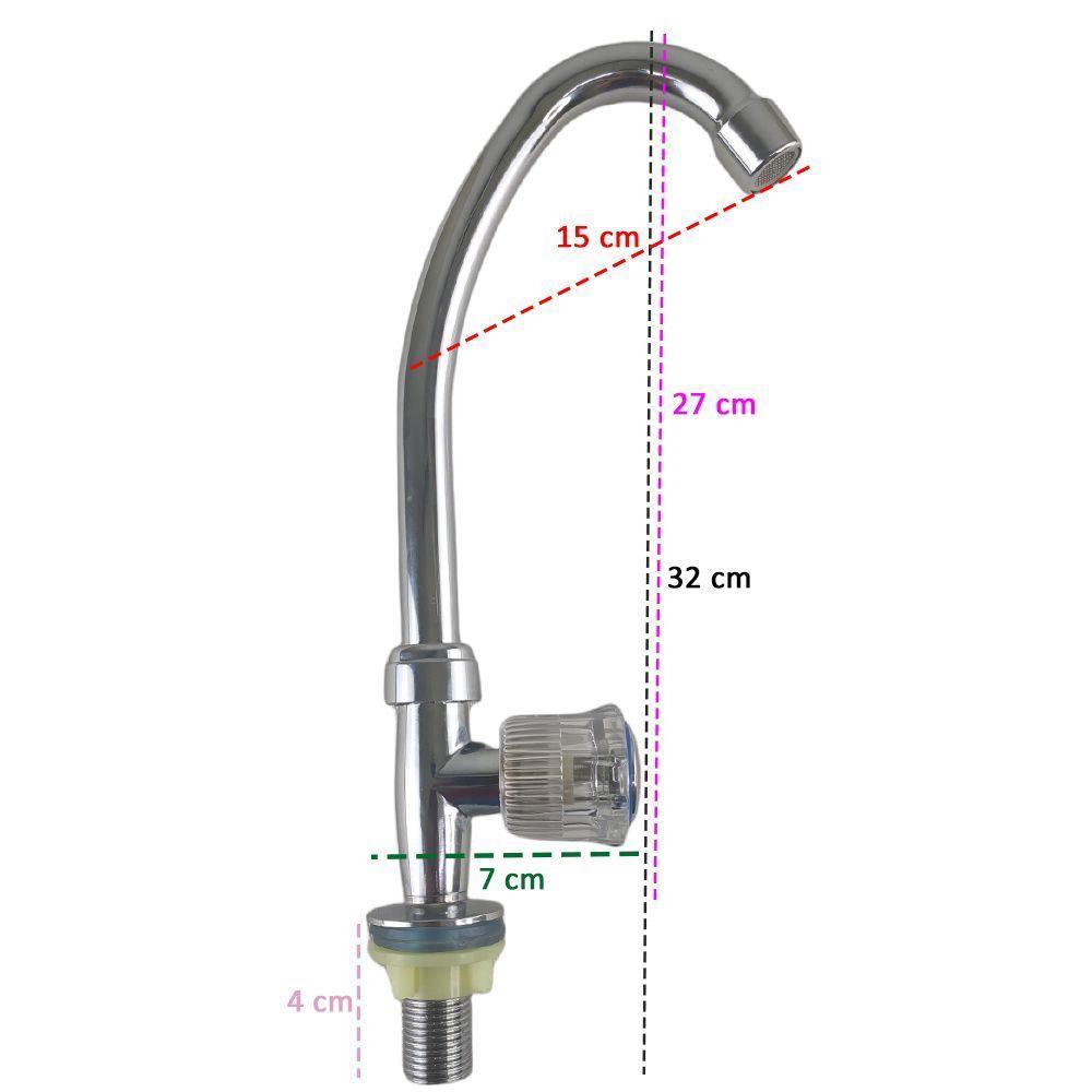 Torneira Areador Pia Cuba Banheiro Lavatório Bancada - 2
