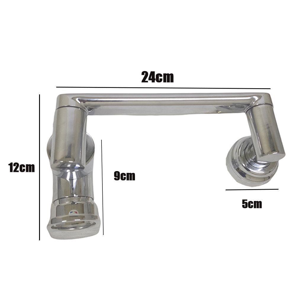 Torneira Monocomando Articulada Cromada Banheiro Lavabo Quente Frio Lavatorio Pia Bancada Ajustavel - 2