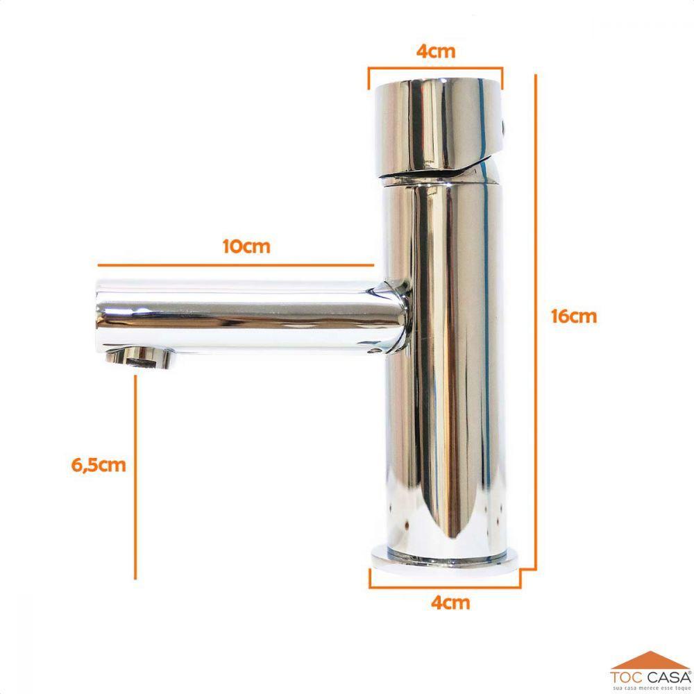 Torneira Misturador Monocomando Banheiro Lavatório Cromada - 3