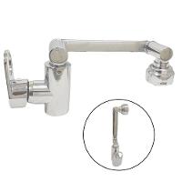 Torneira Monocomando Articulada Cromada Quente Frio - 1