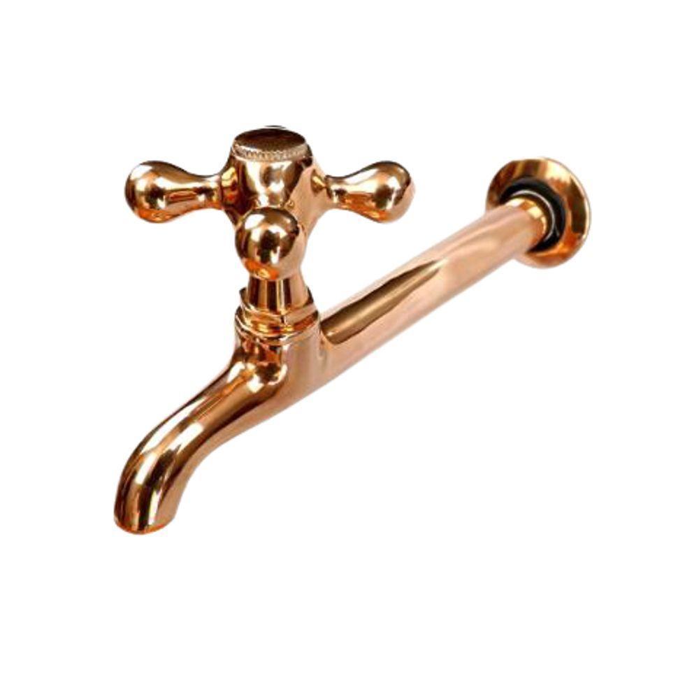 Torneira De Cobre Parede Simples Lavatório Banheiro Cozinha. - 1