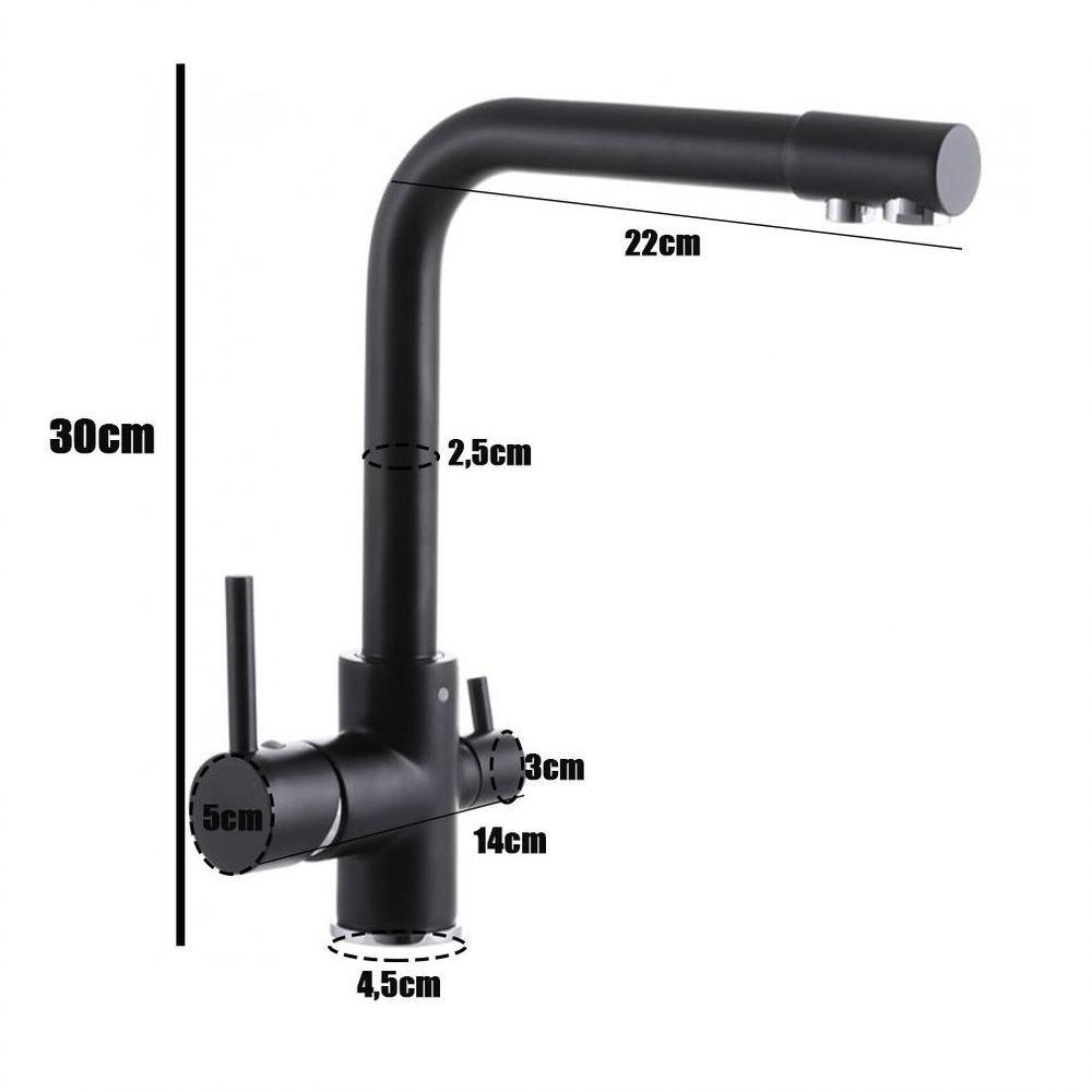 Torneira 360 Misturador Filtro Monocomando Quente Frio - 5