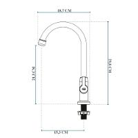 Torneira Blukit De Bancada Confort 1/4 De Volta Branca - 2