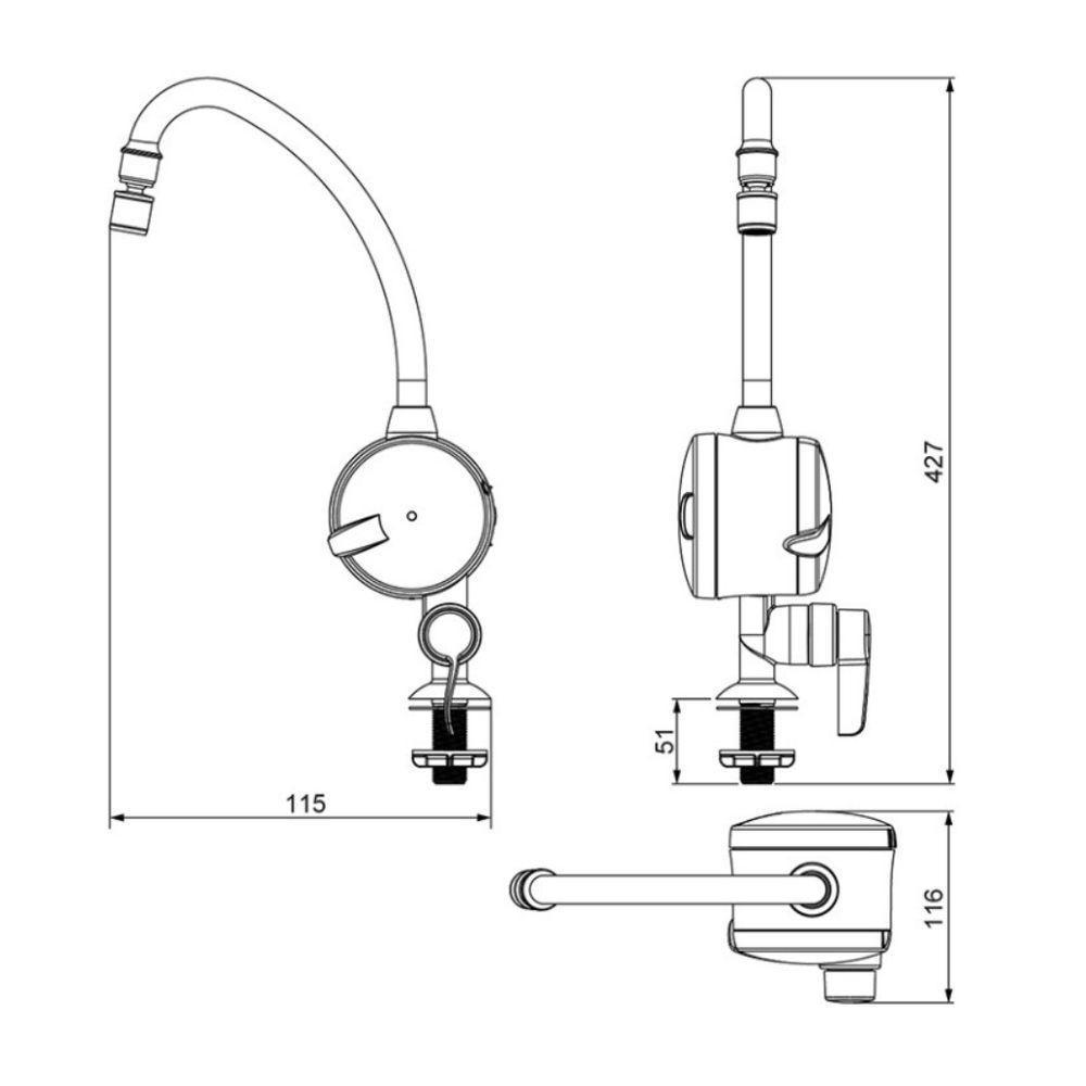 Torneira Elétrica Loren Easy 220v - Lorenzetti Mesa - 2