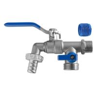 Torneira De Parede Para Tanque E Máquina De Lavar 2 Saídas Anti Ferrugem 1/2"x3/4" - Higiban - 1