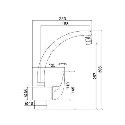 Misturador Monocomando Cozinha Mesa Allure 2257 C71 - Lorenzetti Cromado