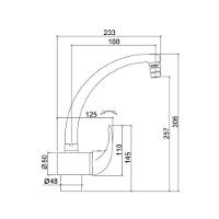 Misturador Monocomando Cozinha Mesa Allure 2257 C71 - Lorenzetti Cromado - 1