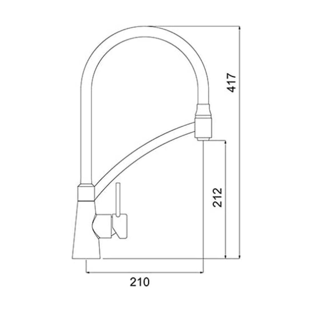 Monocomando Cozinha Lorenchef Lorenzetti Cromado - 2