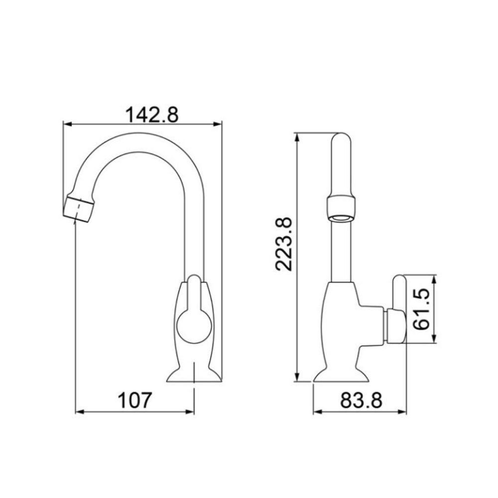 Torneira Pvc Lavatório Mesa Bancada 1195 F31 - Lorenzetti Branco - 6