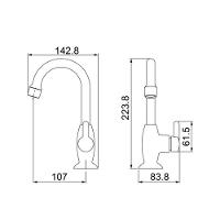 Torneira Pvc Lavatório Mesa Bancada 1195 F31 - Lorenzetti Branco - 3