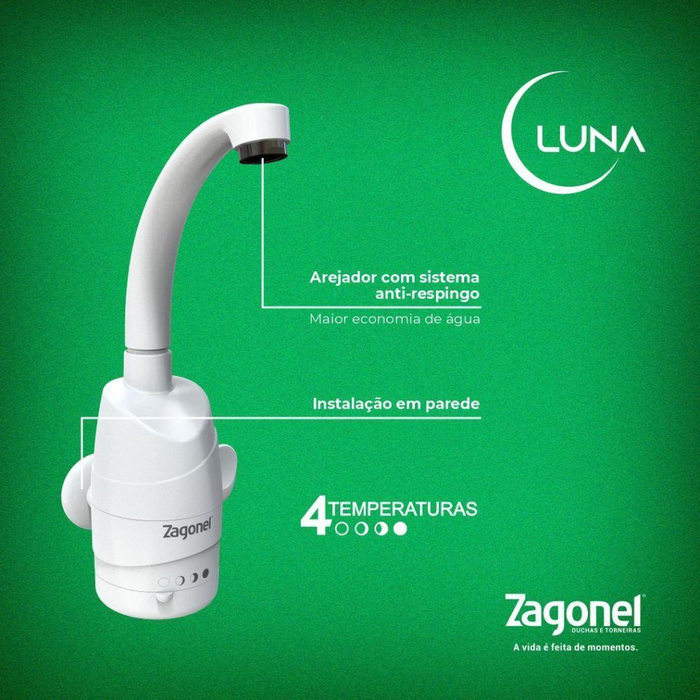 Torneira Elétrica Luna 4 Temperaturas 220v - Zagonel Branco - 4