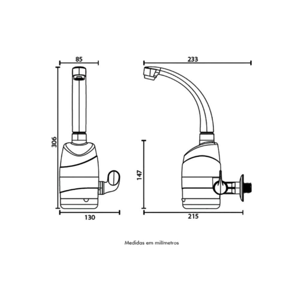 Torneira Elétrica Luna 4 Temperaturas 220v - Zagonel Branco - 5