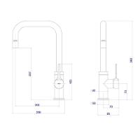 Misturador Monocomando De Mesa Para Cozinha Bica Alta Start - Deca Cromado - 2