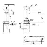 Misturador Monocomando Lavatório Lorenmix Bica Baixa 2875 C72 Lorenzetti - 2