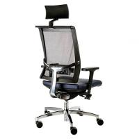 Cadeira Presidente Com Encosto Tela Mesh Net Design Preto. - 3