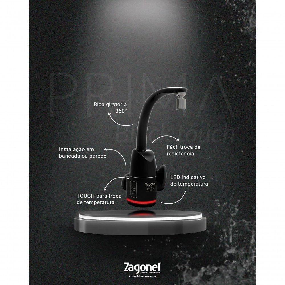 Torneira Elétrica Prima Touch 5500w Zagonel Black - 10