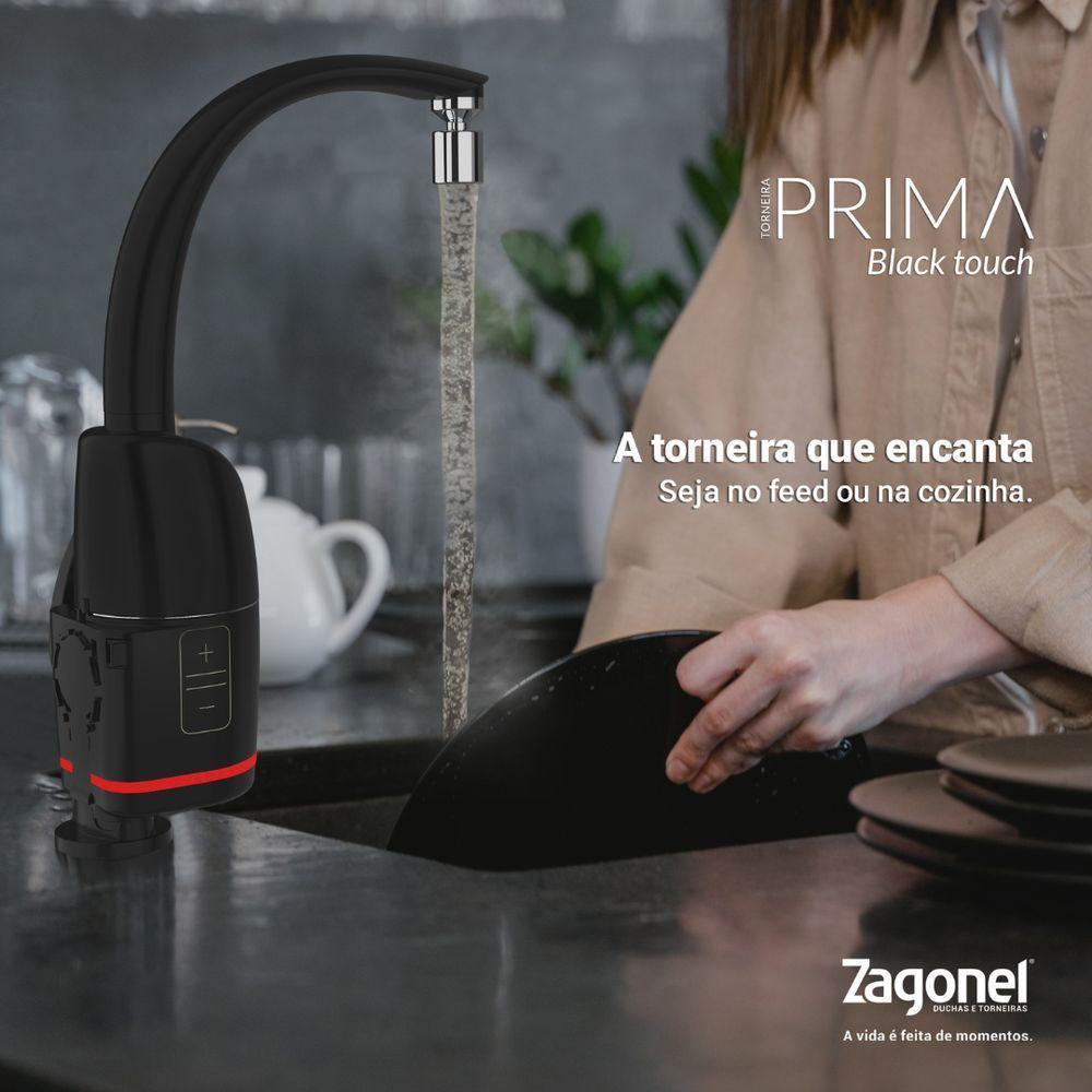 Torneira Elétrica Prima Touch 5500w Zagonel Black - 11
