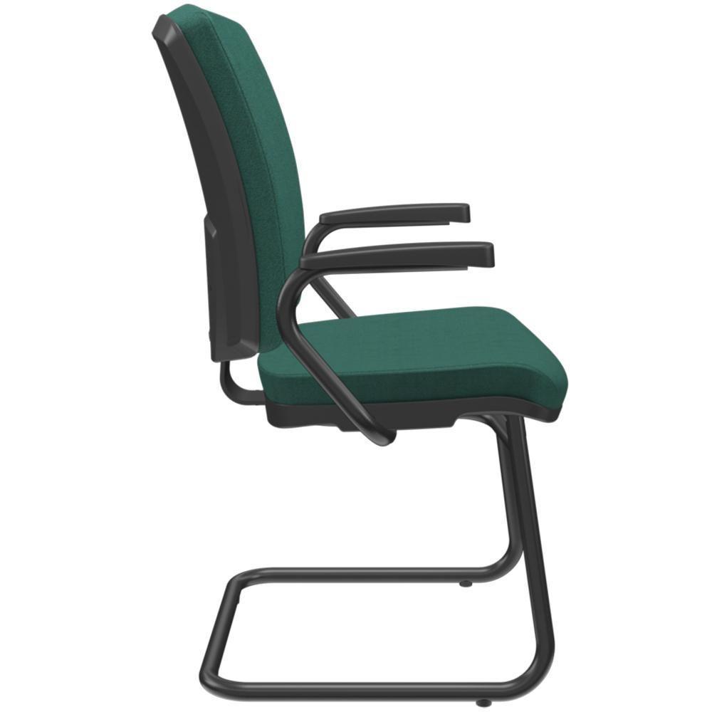 Cadeira De Escritório Fixa Executiva Office Preto Slim Alta Flexi P03 Poliéster Verd - 5