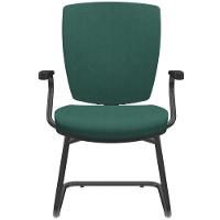 Cadeira De Escritório Fixa Executiva Office Preto Slim Alta Flexi P03 Poliéster Verd - 12