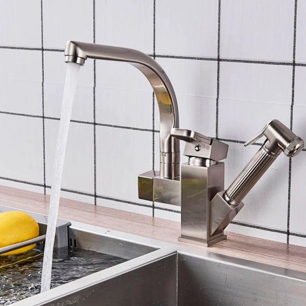 Torneira Ducha De Luxo 360º Gourmet Cozinha Ajustavel Monocomando Misturador Quente Frio 2 Em 1 - 3