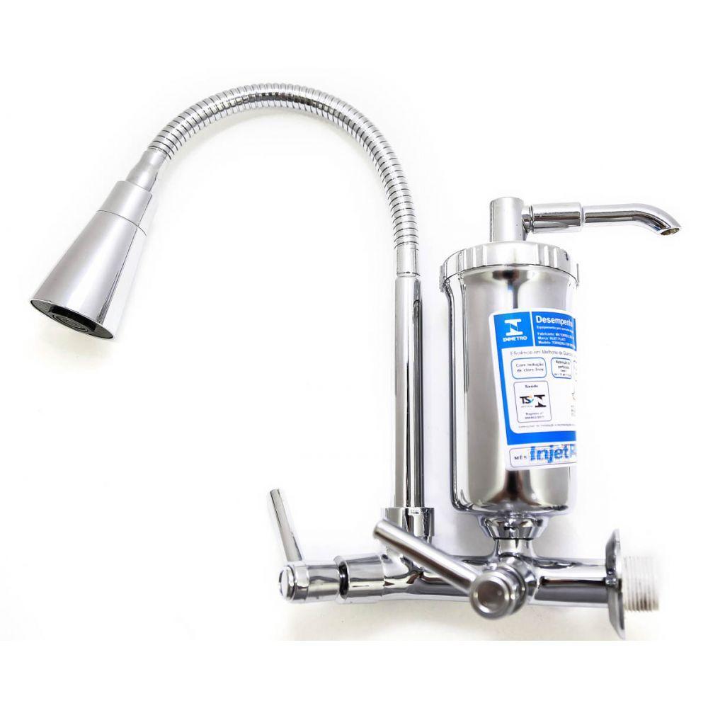 Torneira Com Filtro Cozinha Parede Gourmet Cônico - 3