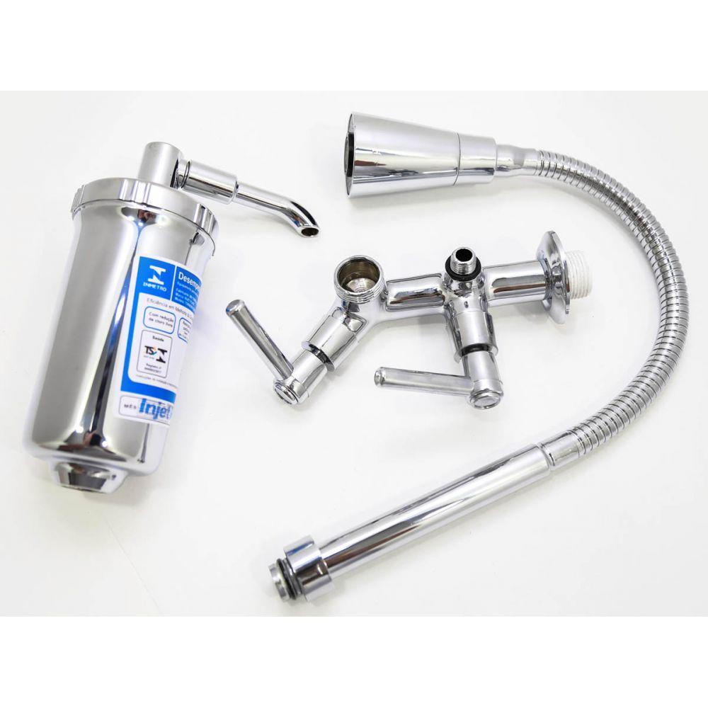 Torneira Com Filtro Cozinha Parede Gourmet Cônico - 4