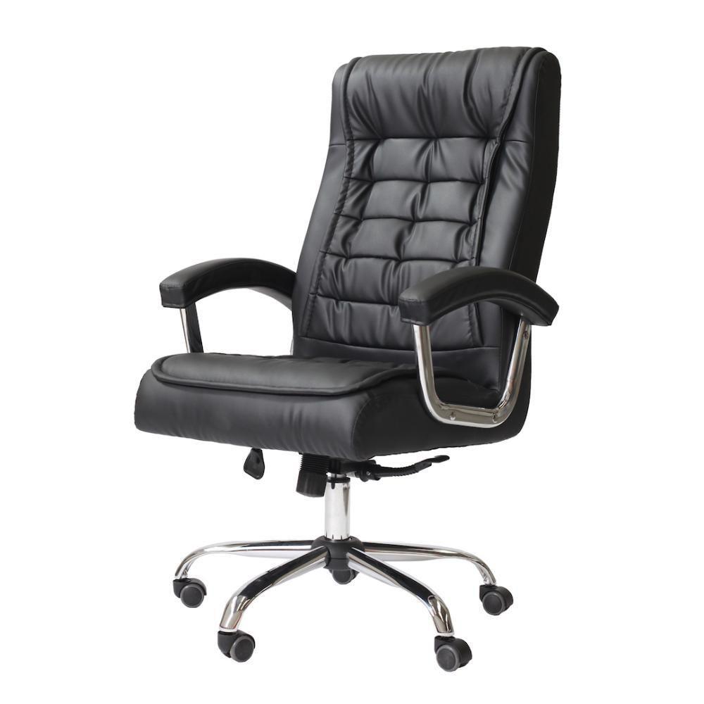 Kit 2 Cadeiras De Escritório Presidente Top Preta Preto - 5