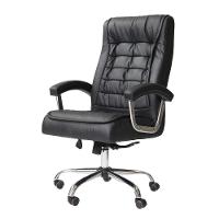 Kit 2 Cadeiras De Escritório Presidente Top Preta Preto - 5