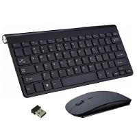 Kit Teclado Slim Com Mouse Sem Fio 2.4G Ultra Fino Para Pc N - 1