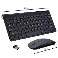Kit Teclado Slim Com Mouse Sem Fio 2.4G Ultra Fino Para Pc N - 2