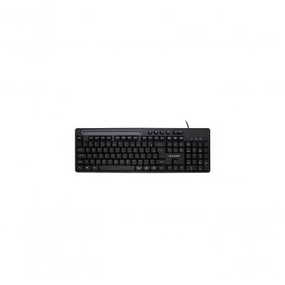 Teclado Multimidia Office Usb Preto Com Apoio Para Smartphon