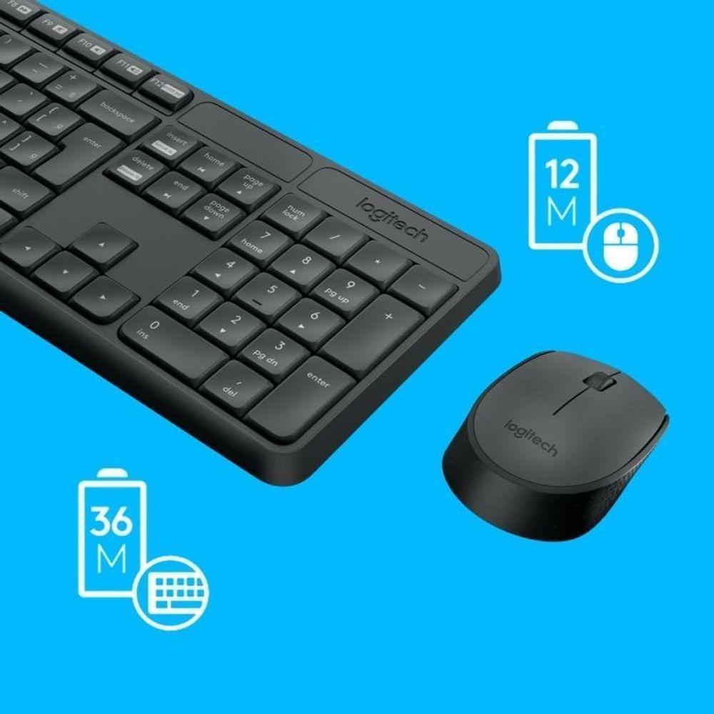 Kit Teclado E Mouse Sem Fio Logitech Mk235 - 2