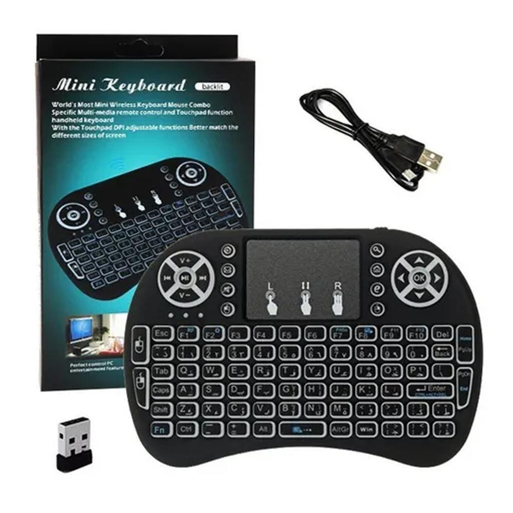 Mini Teclado Keyboard Controle Com Touchpad Backlit Led - 2