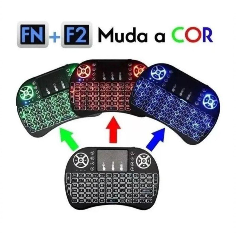 Mini Teclado Led Controle Bluetooth Para Smart - 3
