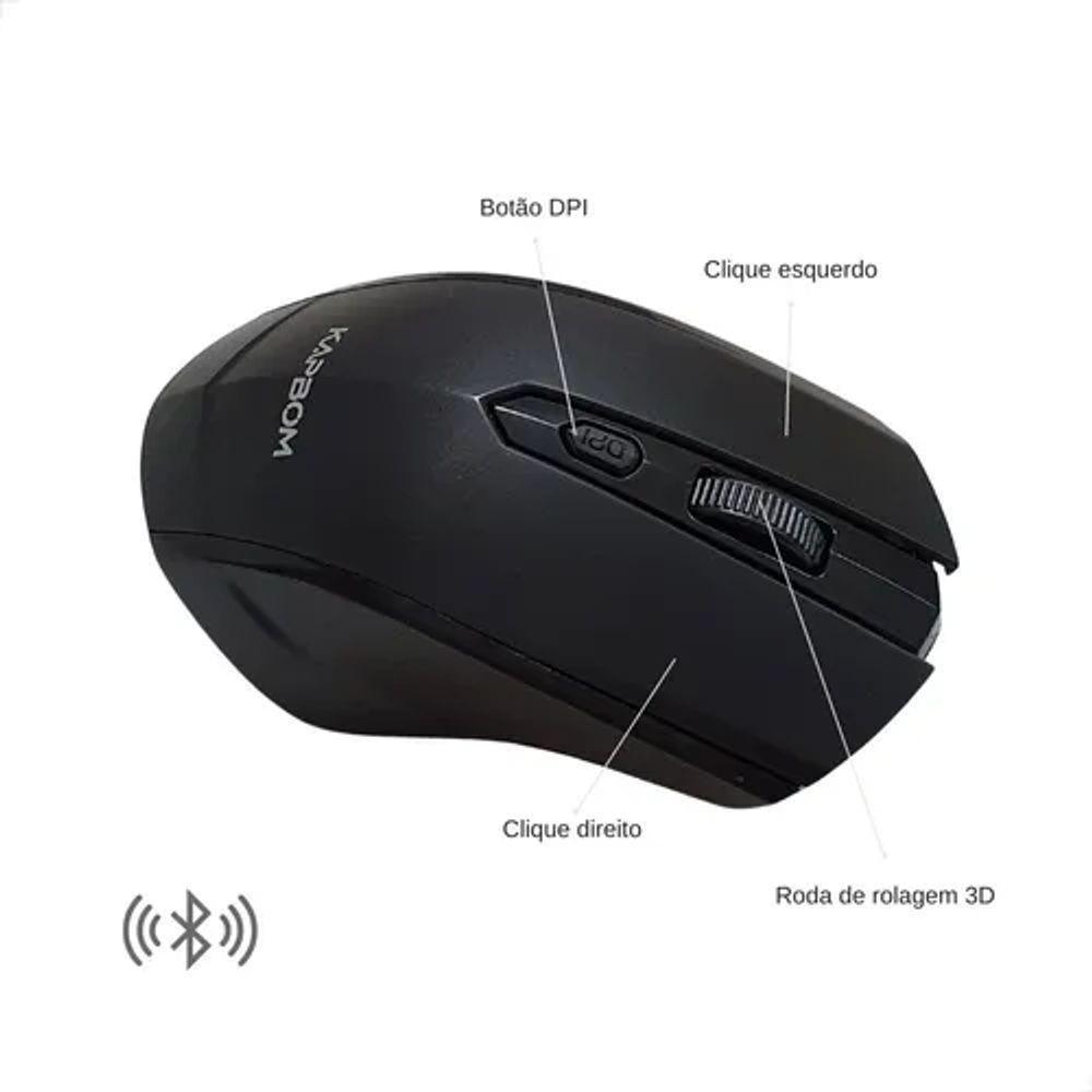 Mouse Wireless Sem Fio Receptor Usb Cabo V8 - 9