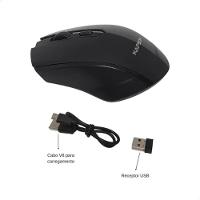 Mouse Wireless Sem Fio Receptor Usb Cabo V8 - 7