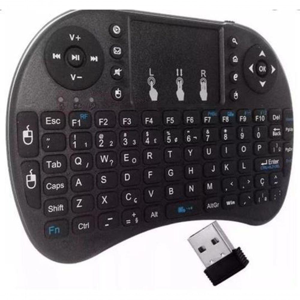 Mini Teclado Keyboard Sem Fio Wireless Usb Tv - 9