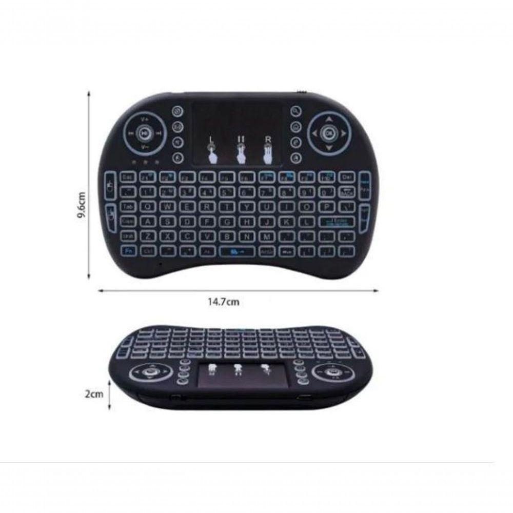 Mini Teclado Mouse Iluminado Led Touchpad Wireless Bluetooth - 2