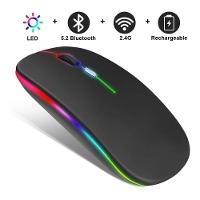 Mouse Sem Fio Bluetooth Wireless Recarregável E-1300 Pro Pre - 1