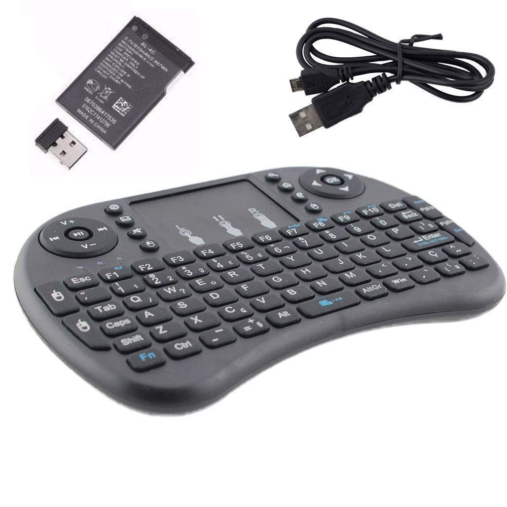 Mini Teclado Wireless Keyboard Com Touchpad Usb Android Console E Tv P - 1