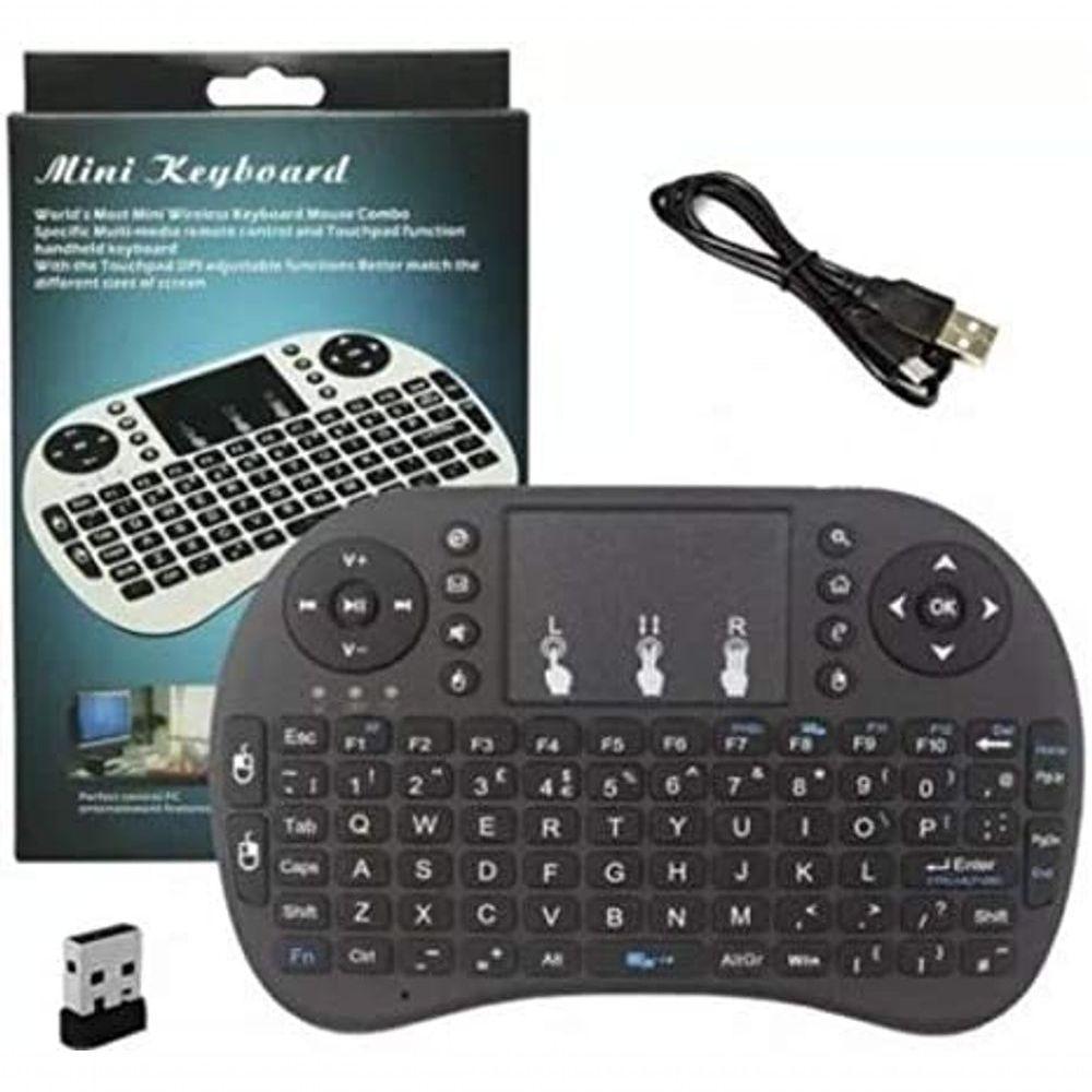 Mini Teclado Wireless Keyboard Com Touchpad Usb Android Console E Tv P - 6