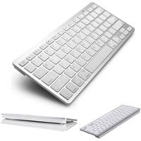 Teclado Bluetooth Para Pc Tablet E Smartphone Sem Fio Branco - 1