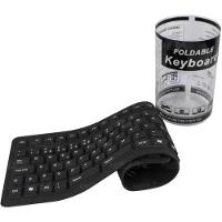 Teclado Dobravel Emborrachado Resistente Agua Usb Preto - 3