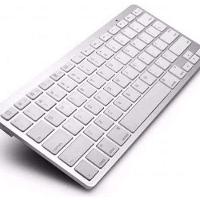 Teclado Sem Fio Bluetooth Branco Para Tablet E Smartphone - 1
