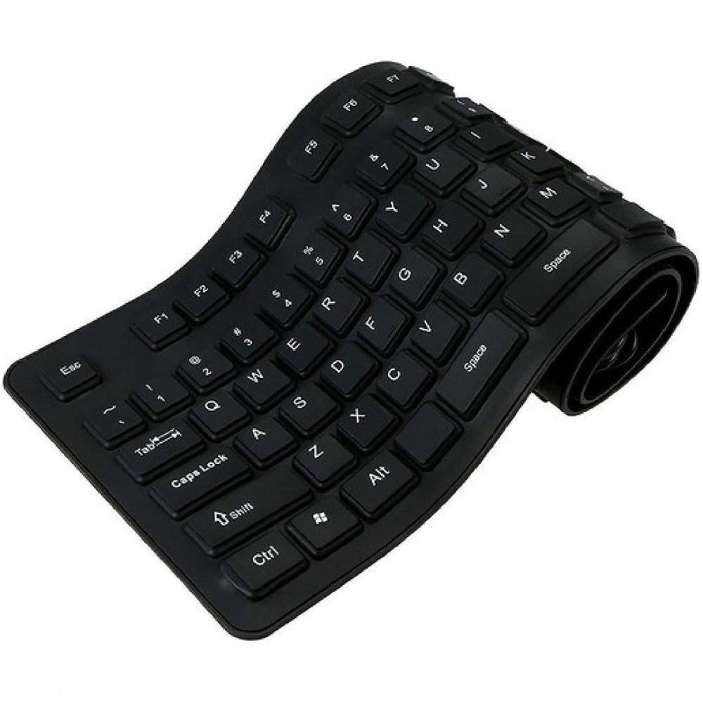 Teclado Usb Com Fio Teclado Impermeável Para Notebook Pc Desktop Computador Usb Borracha - 1